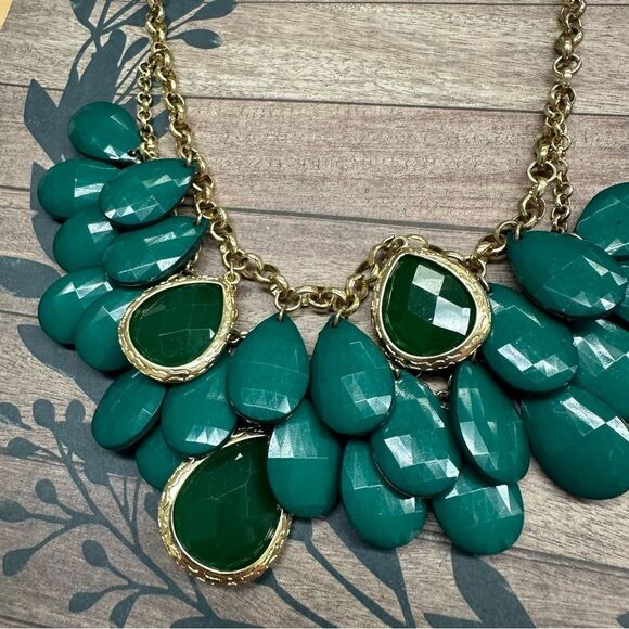 Green Beaded Necklace Bundle Set Of 2 B3 - Picture 2 of 3